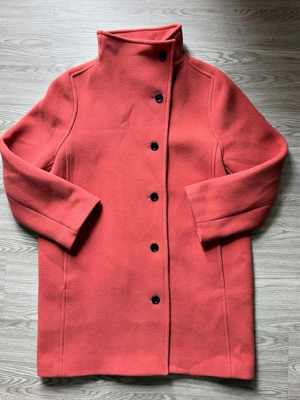J.Crew Cocoon coat in Italian stadium-cloth wool Pink J5536